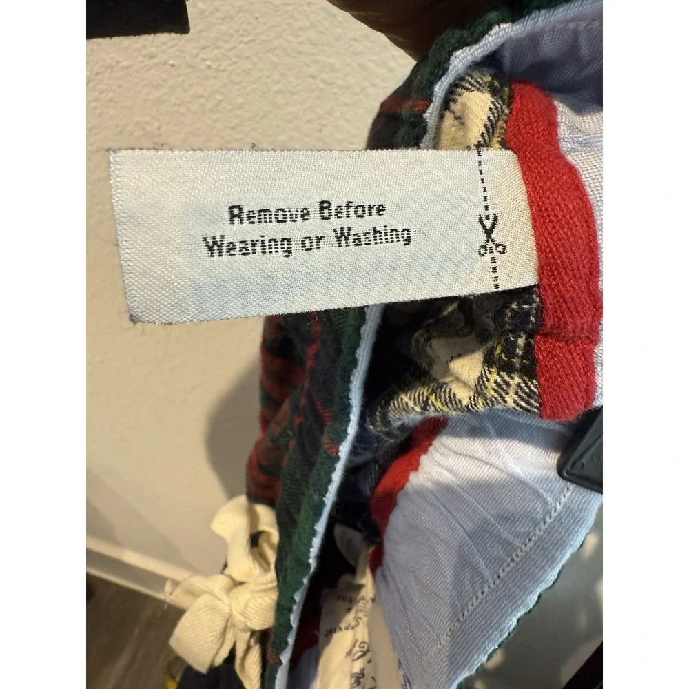 J.Crew Pajama Pants Mens Large‎ Red Tartan Plaid Holiday Loungewear Drawstring